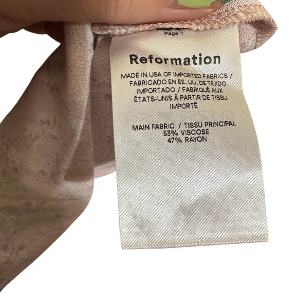 Reformation rosalie baby pink mini Dress - Picture 3 of 9